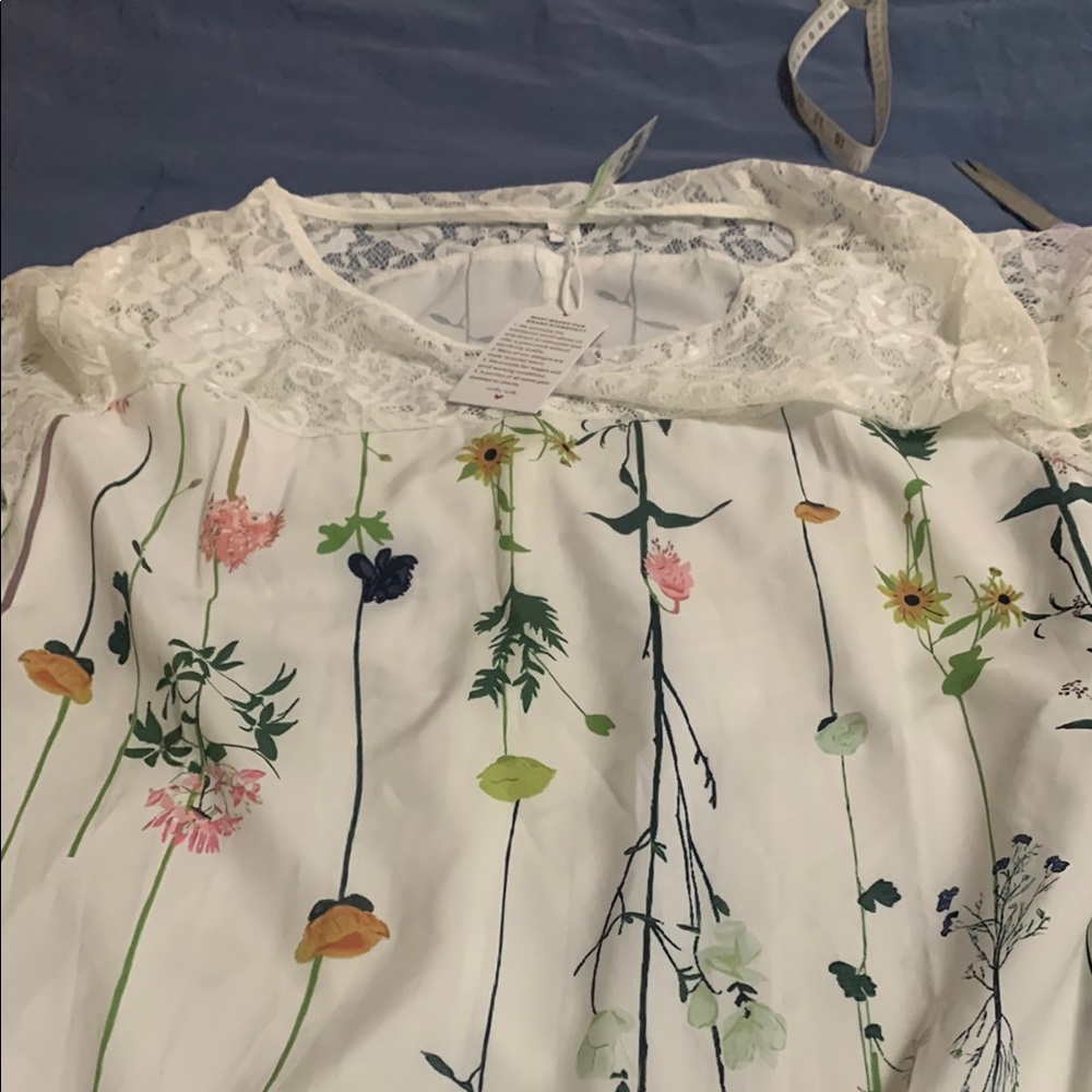 Hand Crafted White and Green Maxi Dress